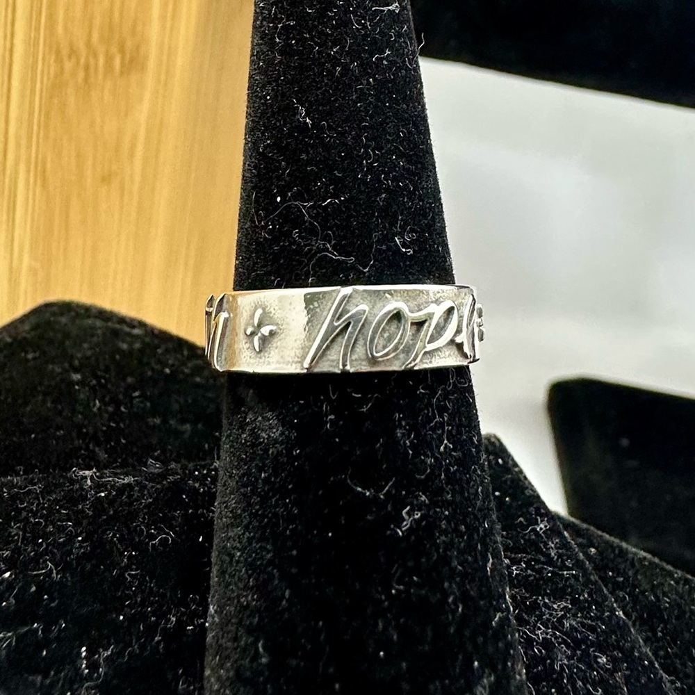 James Avery Sterling Silver Cursive Script Faith … - image 6